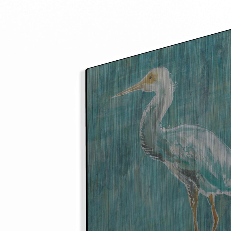 «Coastal Egret II Dark» par Sue Schlabach - reproduction de dessin sans cadre, H 24 po x l 16 po x P 0,13 po