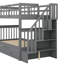 Lit superposé simple au-dessus de simple avec lit gigogne simple Stairway-891077097