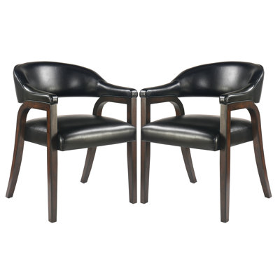 LUMERA Collection Arm Barrel Dining Chair Black