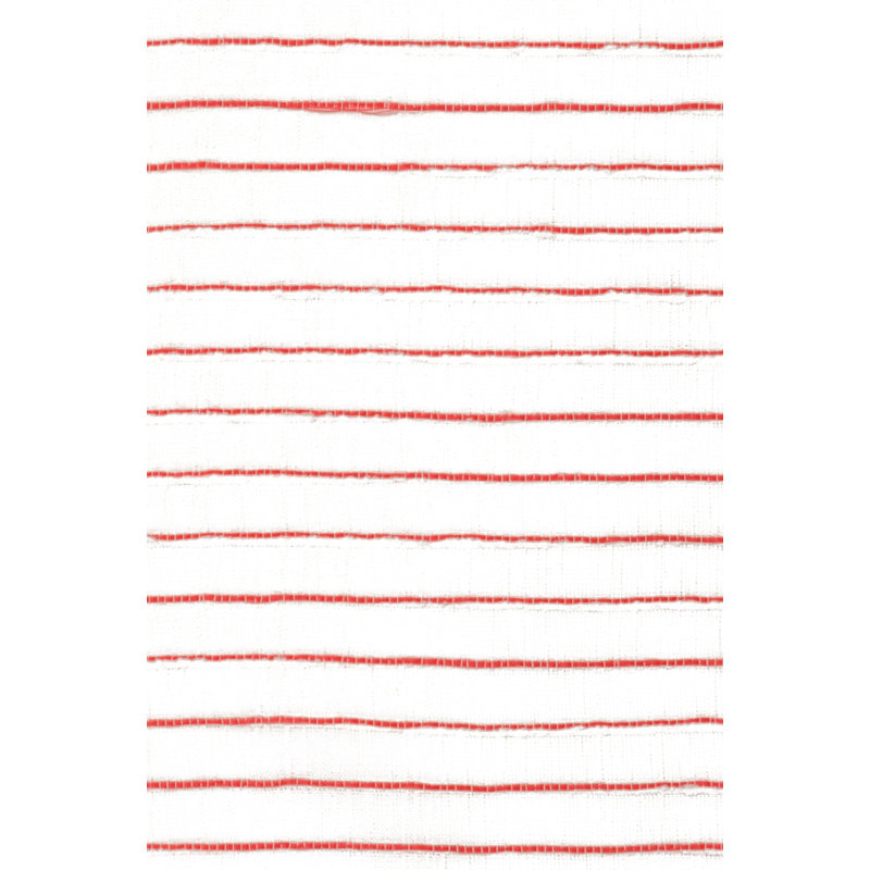 Laurel Slot Top Semi Sheer Curtain, Wool White/Coral