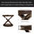 Retro Round Wooden End Table, Sofa Side Table With X-Shape Base For Family Dining Or Living Room-864072029