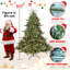 Arbre de Noël 5 pieds avec 350 lumières UL - branches mixtes PE / PVC, 1129 pointes, base large-206164832