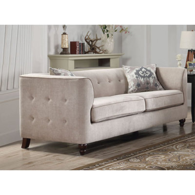 Covelo 78"" Velvet Square Arm Sofa, Modern Sofa Couch with 2 Pillows -  Darby Home Co, 362535DE615E45069EA6DA5DA09E98C1