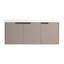 Meuble-lavabo mural 48 po avec lavabo double en résine et 3 portes à fermeture en douceur-1276913910