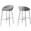 Tabouret de bar ou de cuisine à hauteur de comptoir chromé de style contemporain Clouchete-100090135-28021205