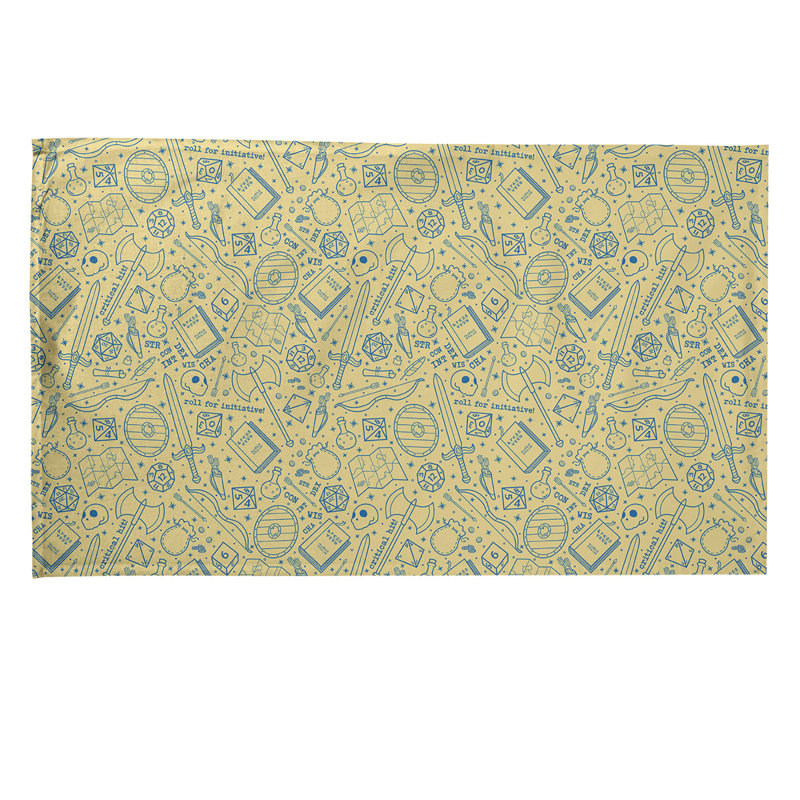 Serviette à thé à motif rpg Mcguigan, Polyester sergé, Jaune foncé