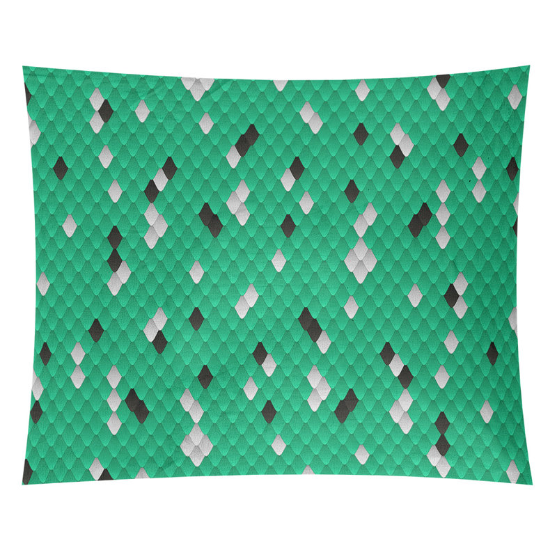 Tapisserie murale balances de serpent, H 27,5 po x l 37,5 po, Menthe