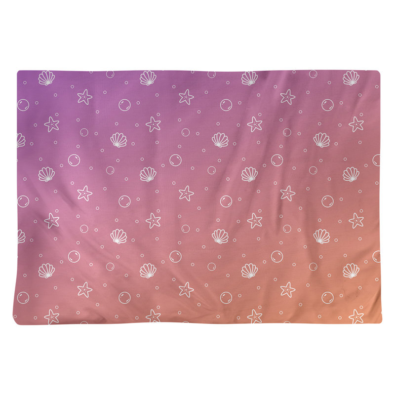 Katelyn Elizabeth Cotton Animals/Nature Rectangle Placemat, Purple/Orange