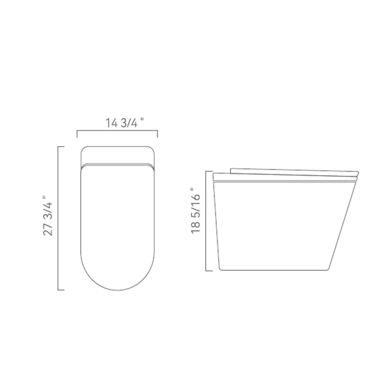 Elongated Smart Toilet 1.34 GPF With Auto Open/Close, Heated Seat, And Advanced Bidet Functions