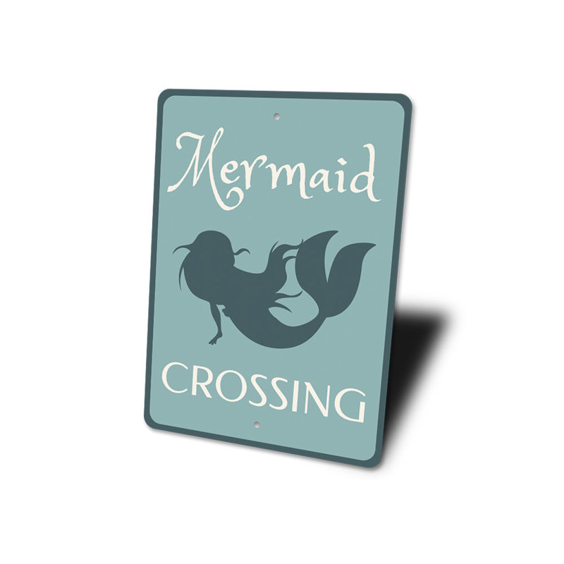 Plaque en aluminium sirène, H 14 po x l 10 po x P 0,04 po