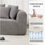 Canapé modulaire 109 pouces Cloud, canapé désossé pour le salon, canapé modulaire en velours côtelé avec méridienne en L, canapé moderne compressé dans une boîte, rembourrage en mousse à mémoire de forme (GRIS CLAIR)-1719574056
