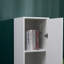 Tall Storage Cabinet, 180cm White Wood