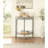 Natural Oak & Gray Console Table - Half-moon Shape And Practical Storage Elegant