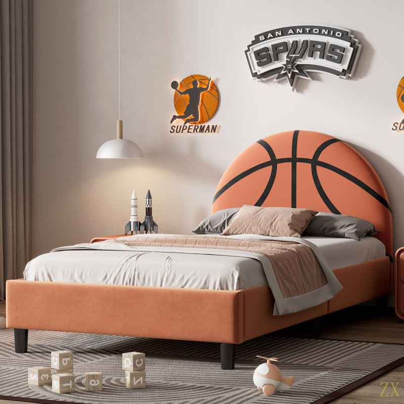 Lit plateforme tapissier Basketball Design