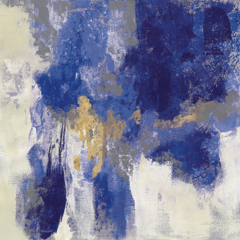 Sparkle Abstract II - bleu, H 12 po x l 12 po, Non, Toile tendue