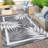 9x12 Grey/White Modern Leaf Reversible Outdoor Rug, Waterproof, Washable, Non-Shedding, Easy-Clean Indoor & Outdoor Patio Porch Carpet