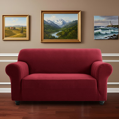 Luxury Microfiber Stretch Spandex Box Cushion Sofa Slipcover – Soft, Breathable, Wrinkle-Resistant & Durable Anti-Slip Furniture Protector
