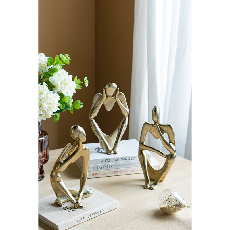 6X4x11" Abstract Aluminum Human Figurine