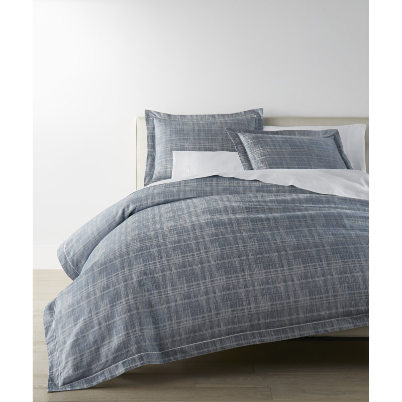 Biagio Jacquard Duvet Cover, Azure, Twin Duvet Cover