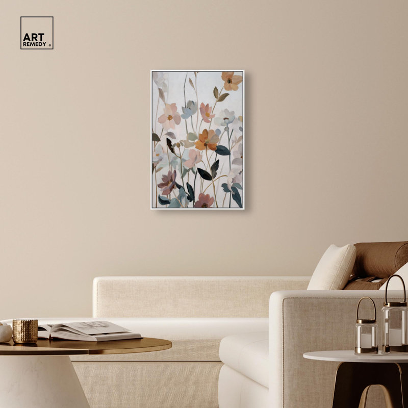 Décoration murale de salle de bain Dreamy Blossoms I par Art Remedy, cadre noir, 10 x 15, H 37 po x l 25 po, Cadre blanc