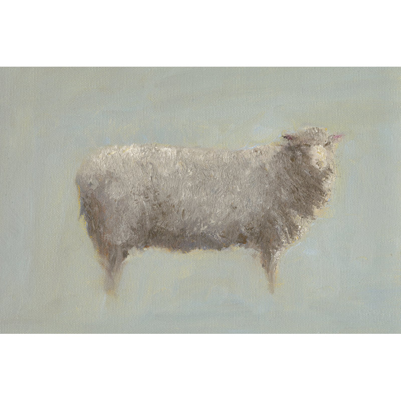 Badilla Sheep Strut III 1 Piece Painting, 65cm H x 95cm W, Natural Wood Framed Paper Print