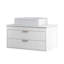 Meuble-lavabo moderne 31,5 "avec lavabo vasque et grande armoire de rangement