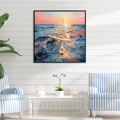 Coucher de soleil sur une impression sur toile