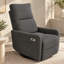 Fauteuil inclinable à bascule pivotant 270 degrés pour petits espaces, fauteuil rembourré en velours gris foncé