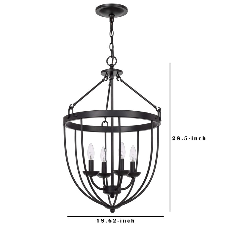 4 - Light Lantern Geometric Chandelier