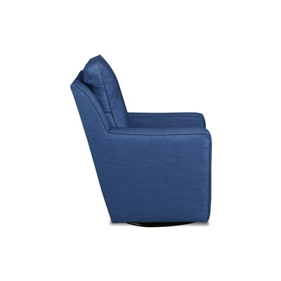 Fauteuil coulissant et pivotant Miley avec tissu cobalt - fabriqué aux États-Unis