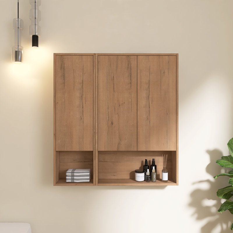 Vowar 36" Wall-Mounted Bathroom Cabinet With 3 Soft-Close Doors,2 Adjustable Shelves, 36"