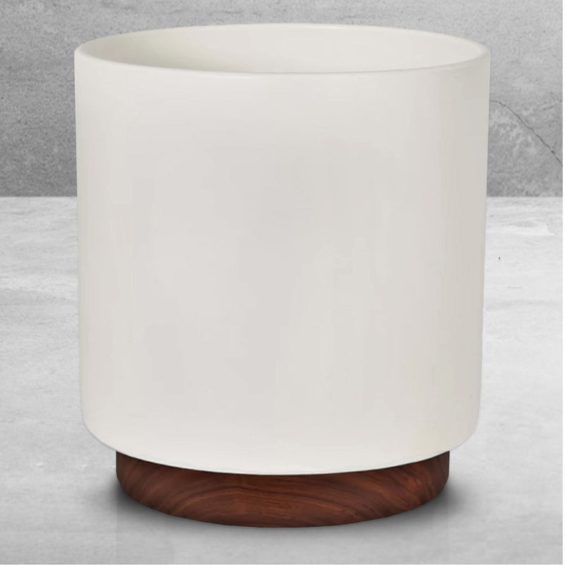 Pot Planter, White, 29.5cm H x 32.5cm W x 32.5cm D