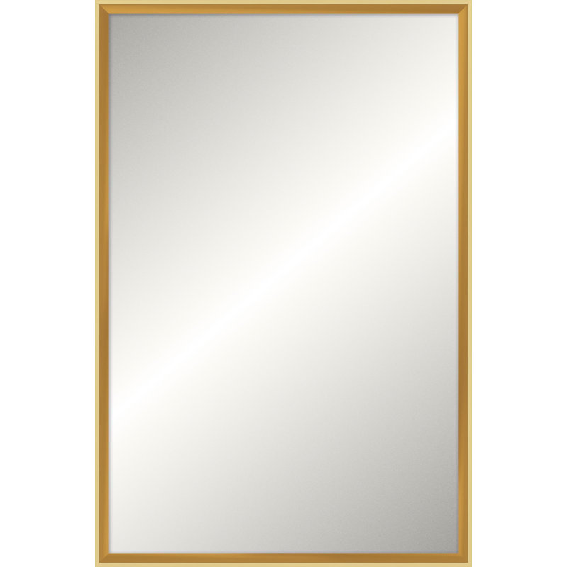 Bright Gold Ridgeline Mirror, Rectangle 35.5" x 23.5", Non-Beveled