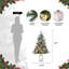 Ensemble de 2 arbres de Noël artificiels enneigé de 3 pi avec 78 lumières DEL blanc chaud, 8 modes d'éclairage, minuterie, décoration de table pour la maison et le bureau
