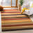 Cohen Kilim Hand Woven Wool/Cotton Striped Rug in Red/Yellow/Green-22212420