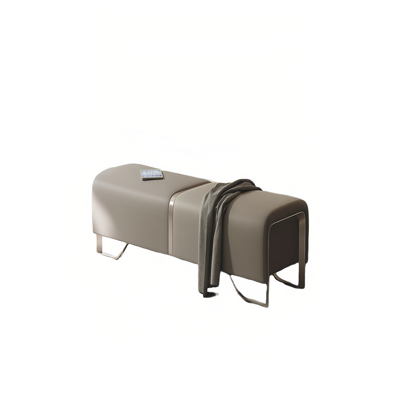 Banc de rangement Seretha, Gris, H 16,92 po x l 47,24 po x P 17,71 po
