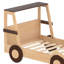 Lit voiture simple avec tablettes de rangement, lit plateforme pour enfants avec une jolie forme de voiture, design enfantin, bleu et blanc-793277607