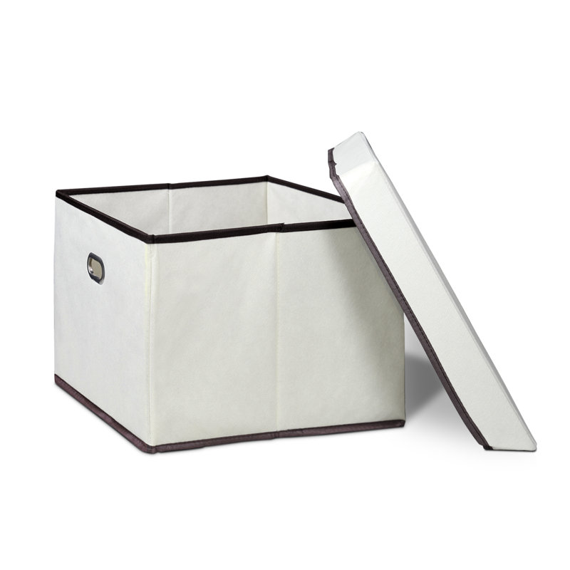 Rebrilliant Fabric Decorative Bin, Ivory