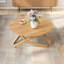 Table basse ronde 2-en-1 avec hauteur réglable, 16,5 po pour table basse, 29,5 po pour table basse, bois massif, 34,5 po