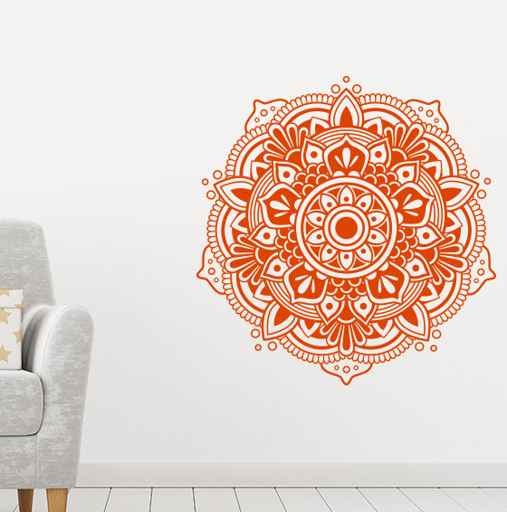 Décalcomanie murale bohémien Buller, Orange