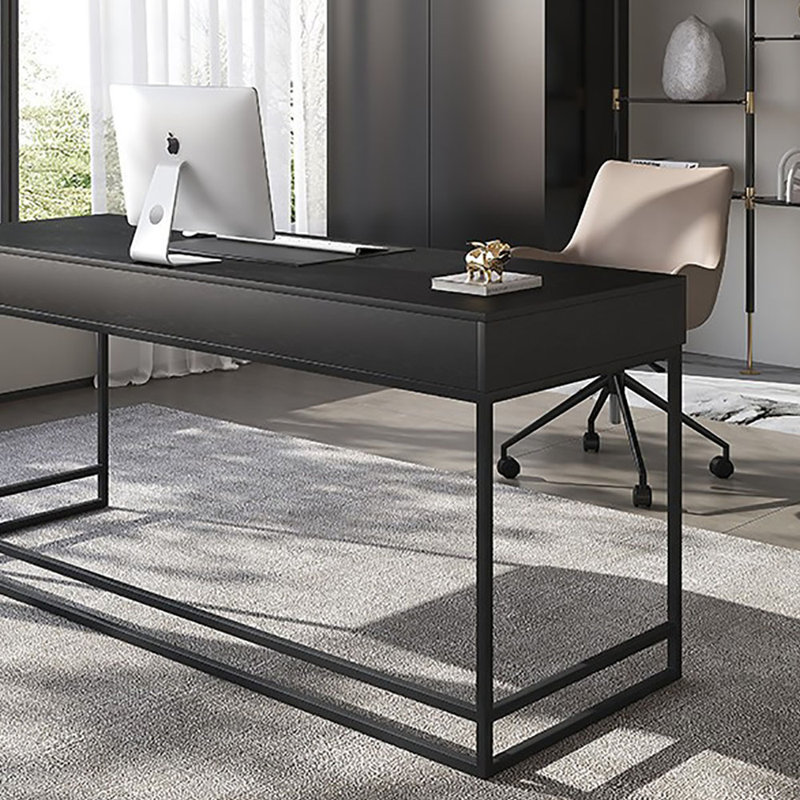 Bureau minimaliste moderne italien avec bois de frêne, H 29,5 po x l 70,9 po x P 23,6 po