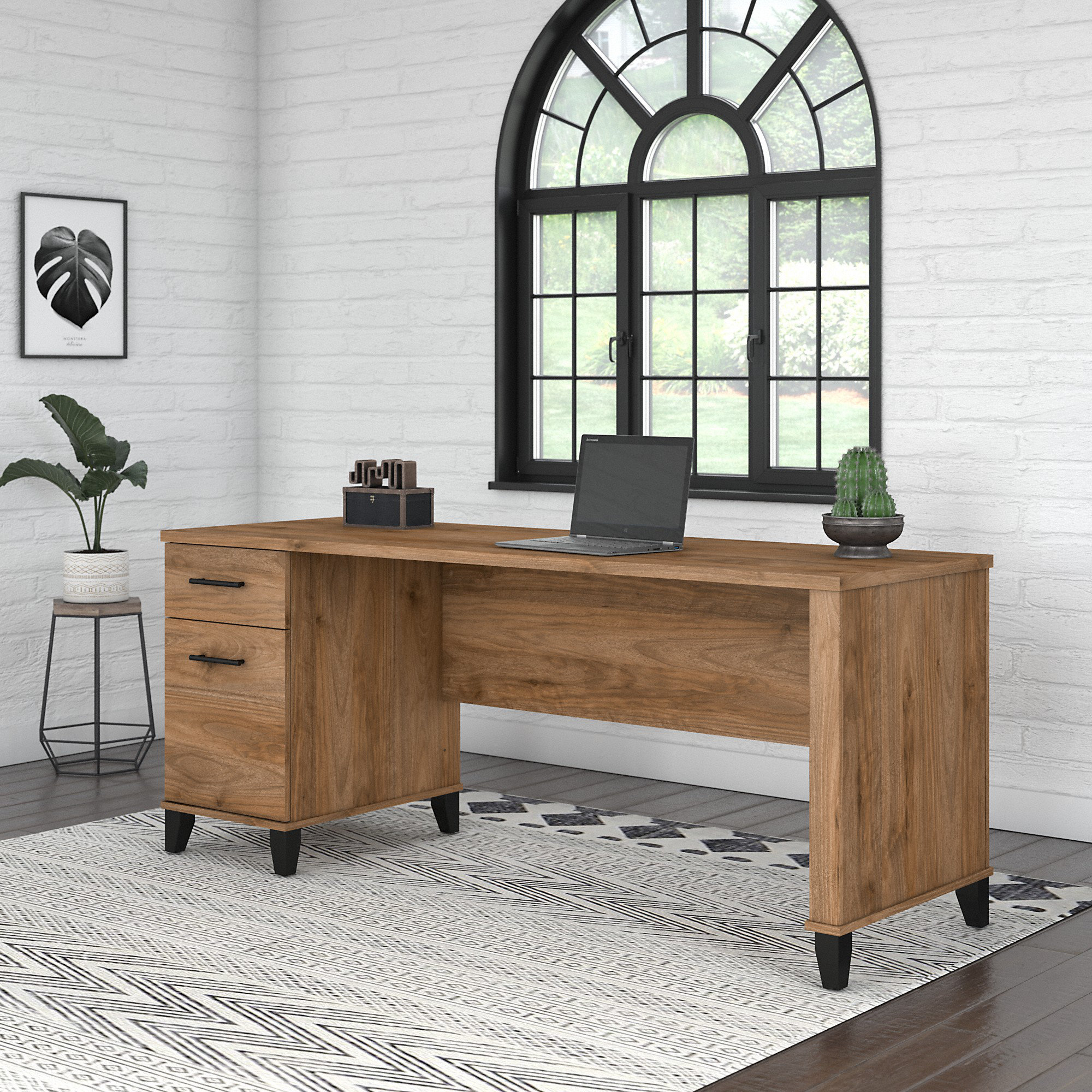 Gracie Oaks Magomed 72W Office Desk Reviews Wayfair