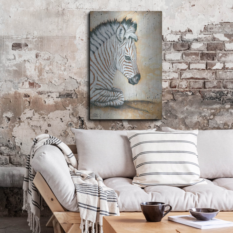 "Savannah Baby" par Britt Hallowell sur métal, H 36 po x l 24 po