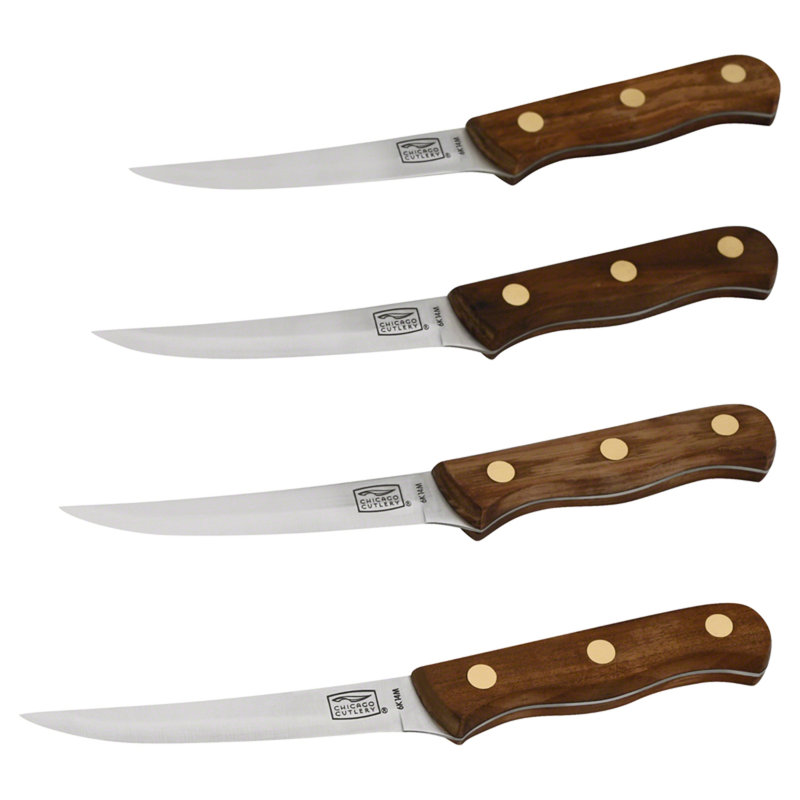 Chicago Cutlery Tradition 4 Piece High Carbon Stainless Steel Steak Knife Set