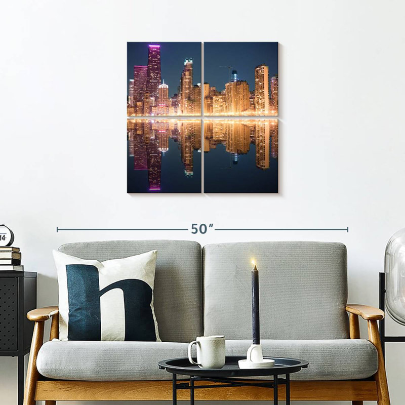 Nicci Chicago Golden Lights, H 26 po x l 26 po