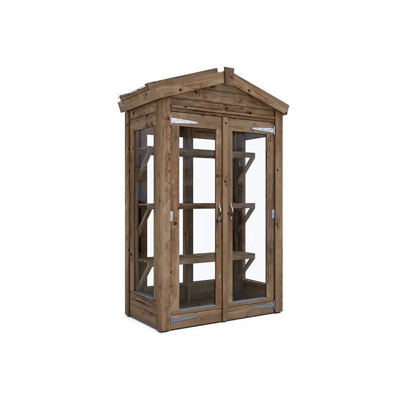 Dunster House Sprouthouse Miniature Wooden Greenhouse W1.2m x D0.6m / W4' x D2' with 4mm Glass and Automatic Vent Opener