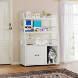 Tucker Murphy Pet™ Rustic Litter Box Enclosure With Shelves