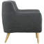 Fauteuil en tissu gris Remark