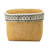 Set of 2 Rectangular Basket Planters with Geometric Trim, L:10.5x8.5x8" S:7.5x5.5x6.5"