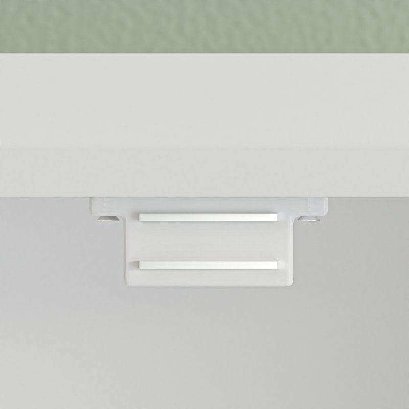 Armoire de salle de bain murale en bois blanc avec tablette réglable, portes doubles en forme de X en acrylique et armoire à pharmacie avec rangement ouvert
